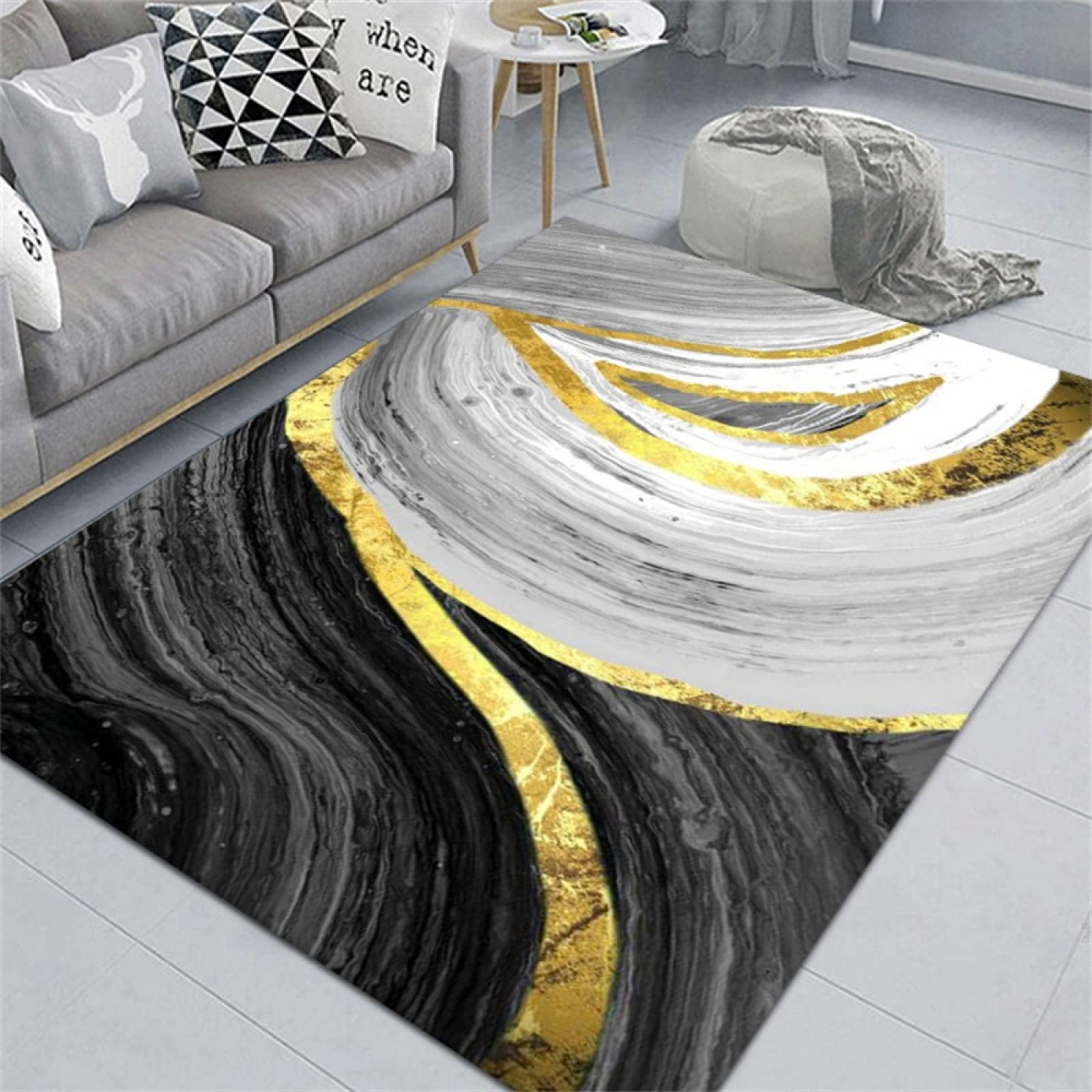 Tapis de chambre ado fille et garçon au motif géométrique pour salon accueillant