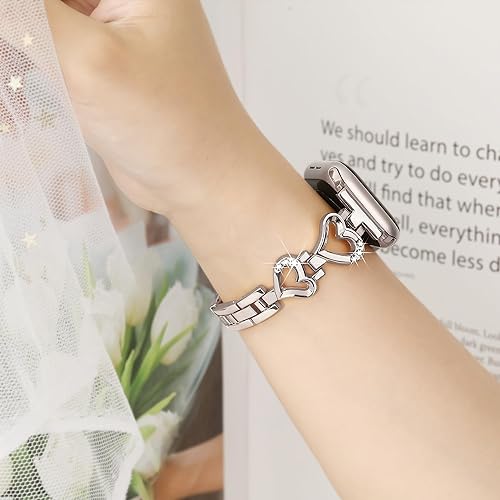 Miniatura 5 de Correa de metal brillante para Apple Watch Band de 1.614 in, 1.575 in, 1.654 in (S1011) 1.496 in iWatch Series 11 10 9 8 7 6 SE 5 4 3, correa