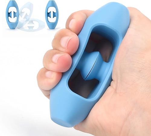 Mr Snap - Juguete sensorial para ansiedad 2 en 1 juguete para apretar la mano para niños y adultos azul
