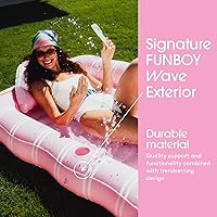 Vista 6 de FUNBOY Tanning Pool Lounger Float, XL 72'' x 48'' Pool Float with Custom Pillow and Large Cup Holder, Perfect for Pool or Backyard.