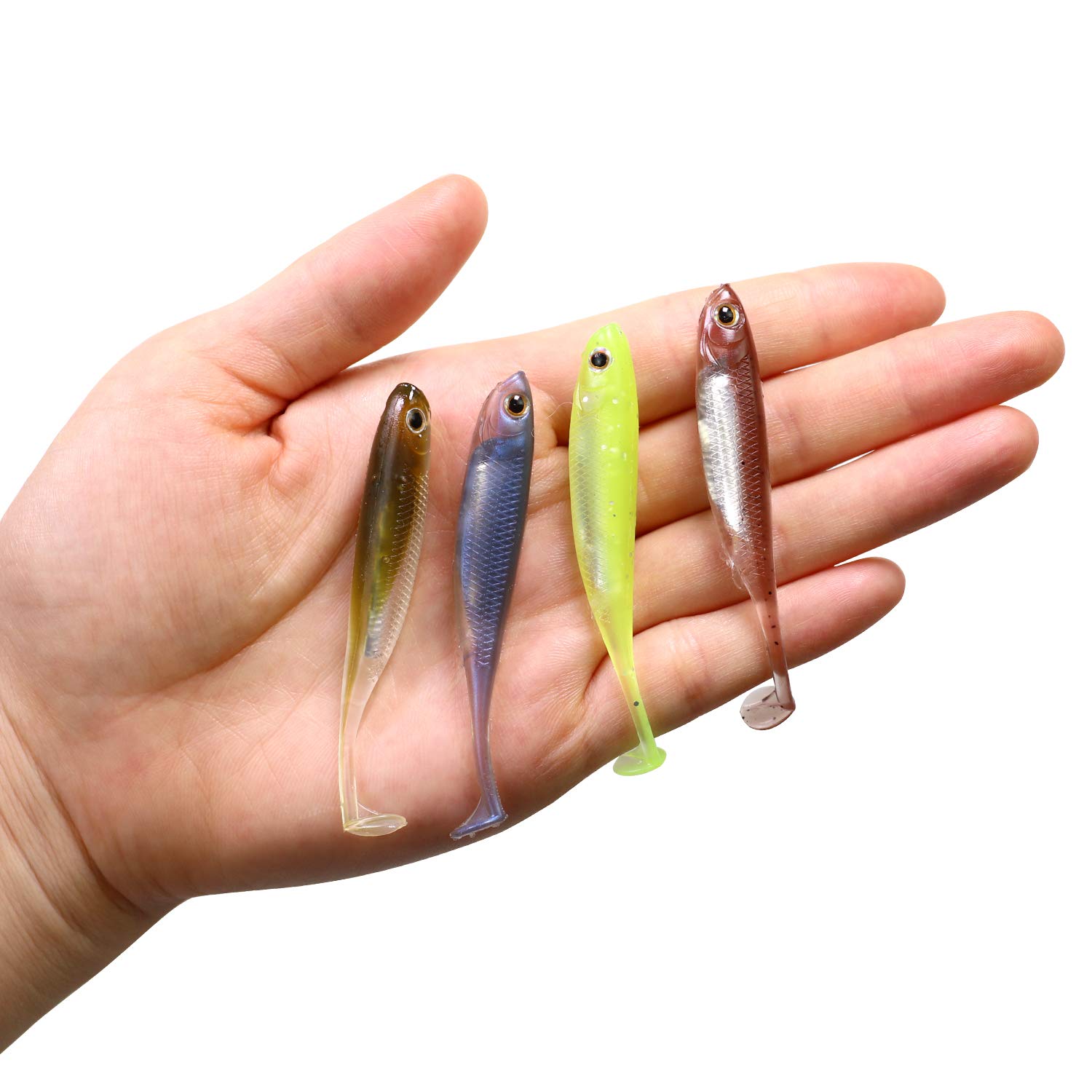 QualyQualy Señuelos de Vinilos de Pesca Spinning Mar Senuelo Black Bass Blandos senuelos de Pesca Cebos Artificiales de Pesca Pare Lucio Trucha 7cm 8cm 10cm 12,5cm — view 5