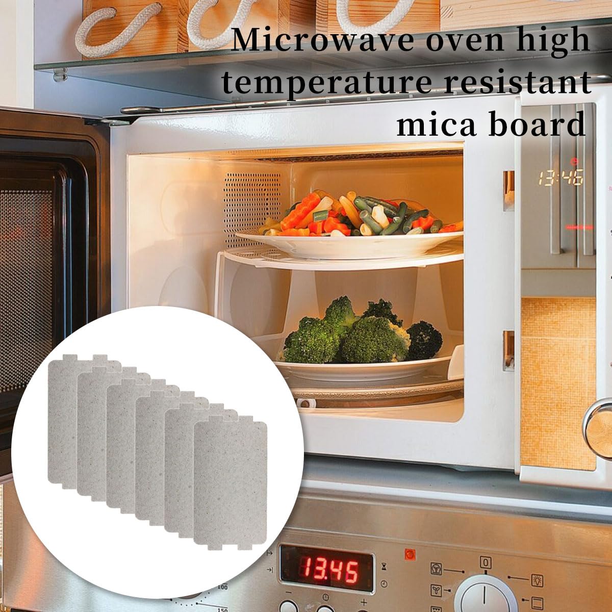 5 Stks Magnetron Oven Onderdelen Golfgeleider Cover Universele Mica Sheet Magnetron Oven Reparatie Deel Voor Keuken Thuiskantoor Restaurant (4 Inch X 4.7 Inch
