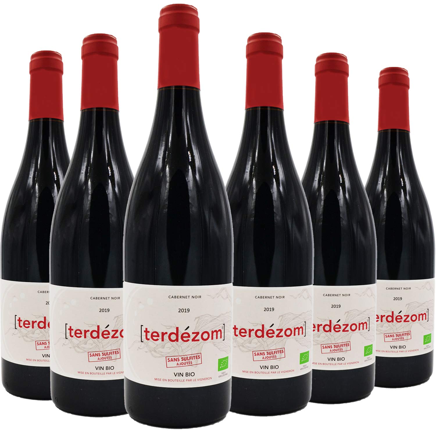 Terdézom Vin rouge bio sans sulfites - 75cl - carton de 6
