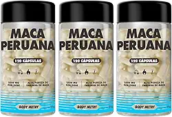 Kit 3x Maca Peruana Premium 2500mg 100% Pura Pote 120 Cápsulas Matéria Prima Importada Para Homens e Mulheres | Energia Resistência