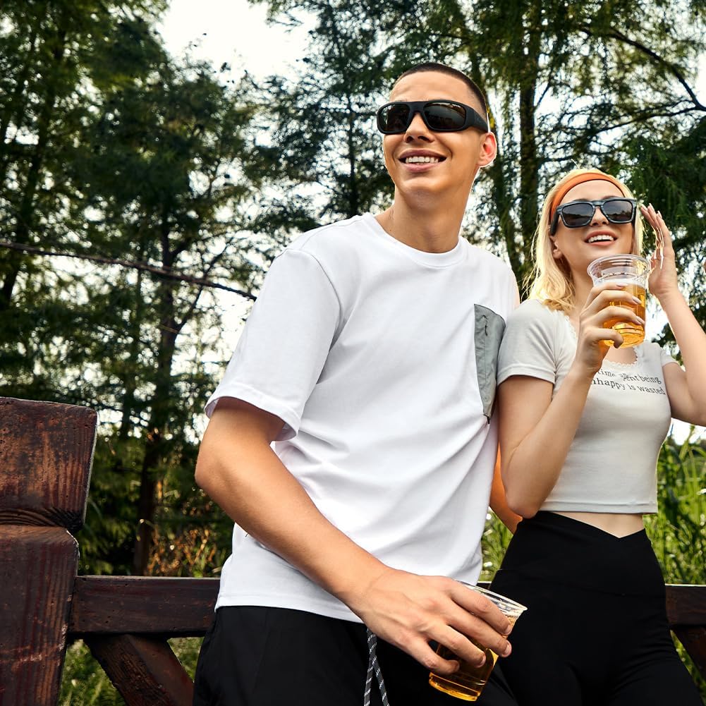 OhO sunshine Bluetooth Audio Sunglasses, Lightweight Open Ear Sport Glasses, 10H Playtime,Water Resistant with Voice Control
