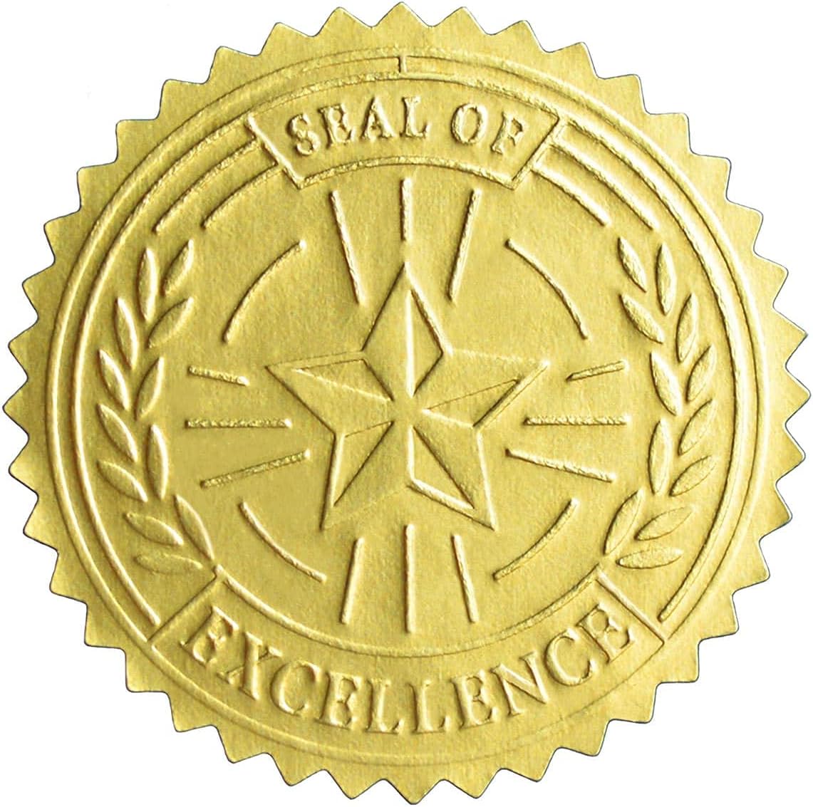 Buy Embossed Gold Foil Certificate Seals Seal Of Excellence 1 75 