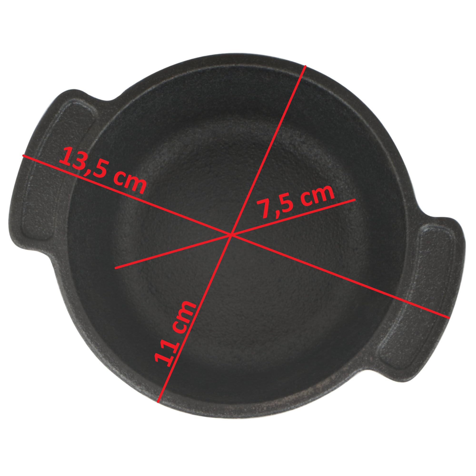 BBQ-Toro Mini Dutch Oven Set de Hierro Fundido | 6 Piezas | Ø 11 cm | Curada - pre-Seasoned | Ollas para Servir | Olla Pequeña para Cocinar