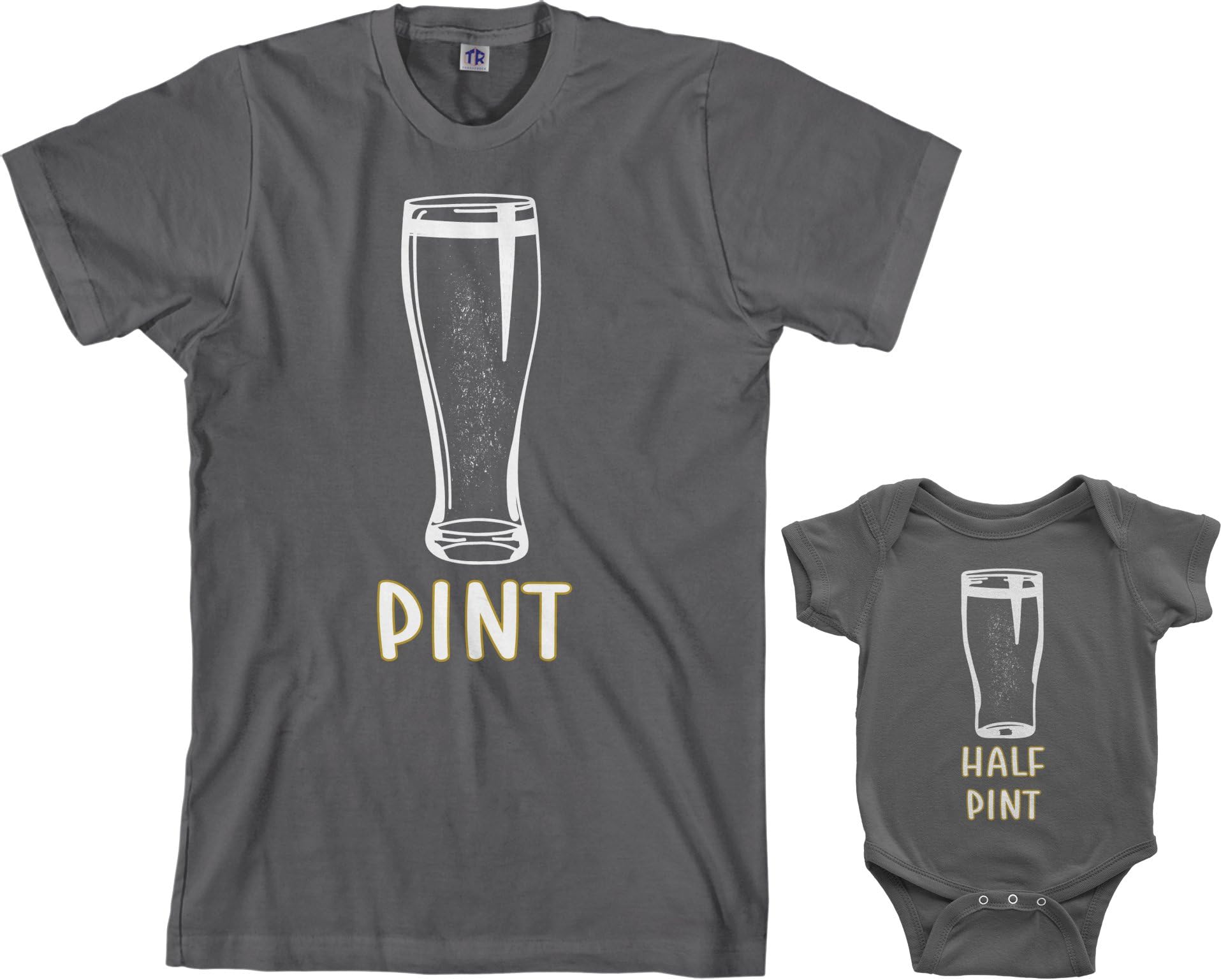 ThreadrockPint & Half Pint Infant Bodysuit & Men's T-Shirt Matching Set