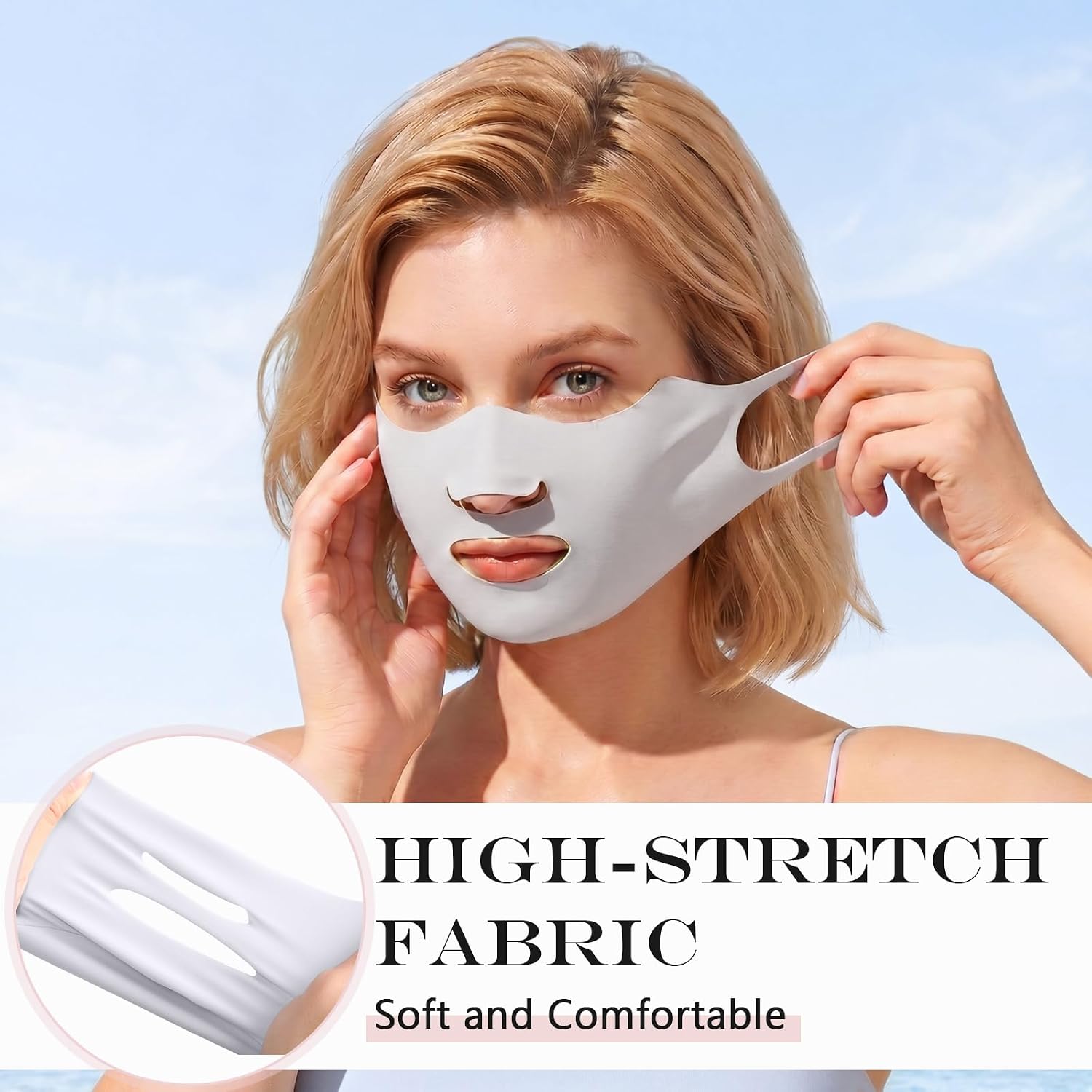 10 Pack UPF50+ UV Face Masks Women Breathable Washable Sun Protection Face Mask Cover for Summer Outdoor