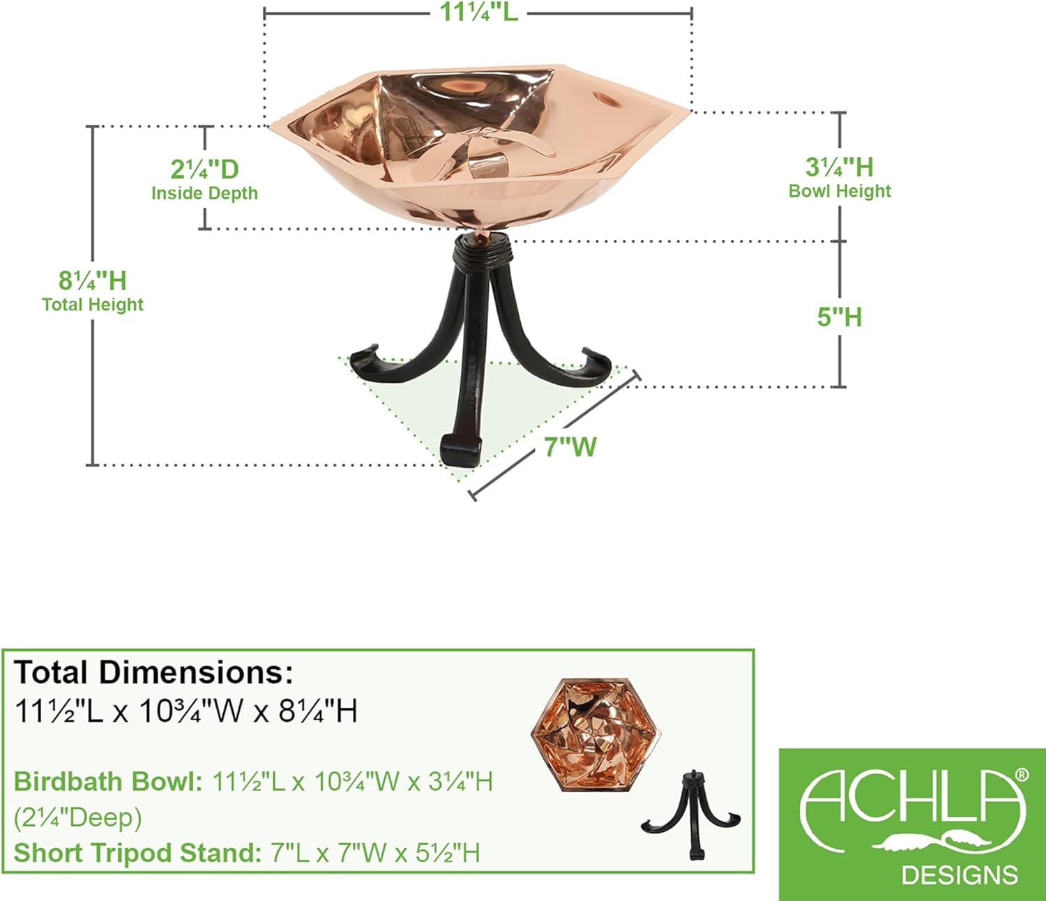 Bee Fountain & Birdbath- Tripod Stand