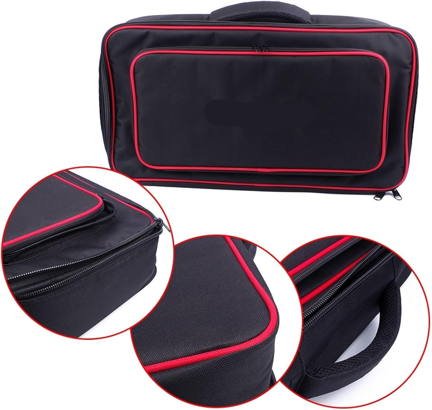 Gitarrenpedalbeutel E-Gitarren-Effekte Pedal Board Aufbewahrungstasche Carry Case Effekt Pedalboard Reißverschluss Beutel für Gitarrenpedale (x-Large), schwarz, s