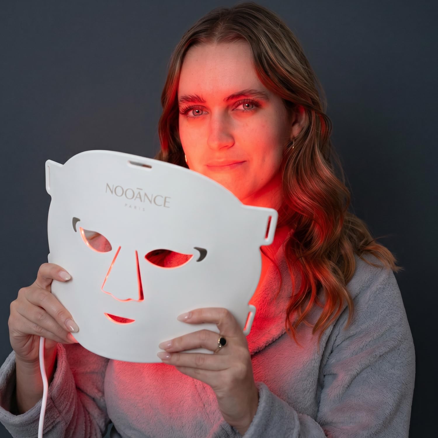 NOOANCE - Masque LED Anti-Âge “Le Professionnel” - 254 LEDs 633/830 nm – Photobiomodulation de haute performance - Rides, Fermeté, Éclat
