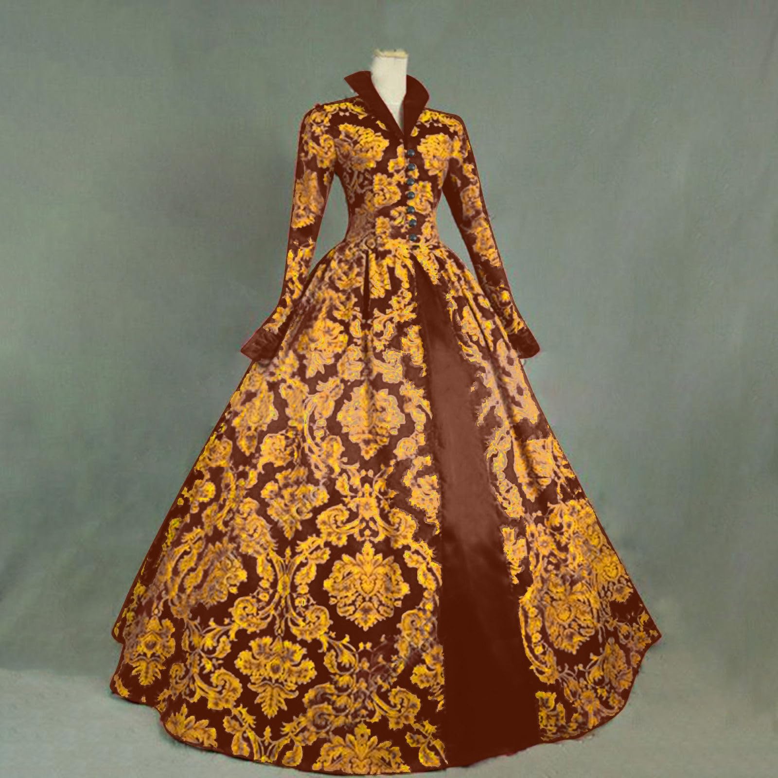 Renaissance Kleid Damen Mittelalter Gothic Kostüm Cosplay Corsagenkleid
