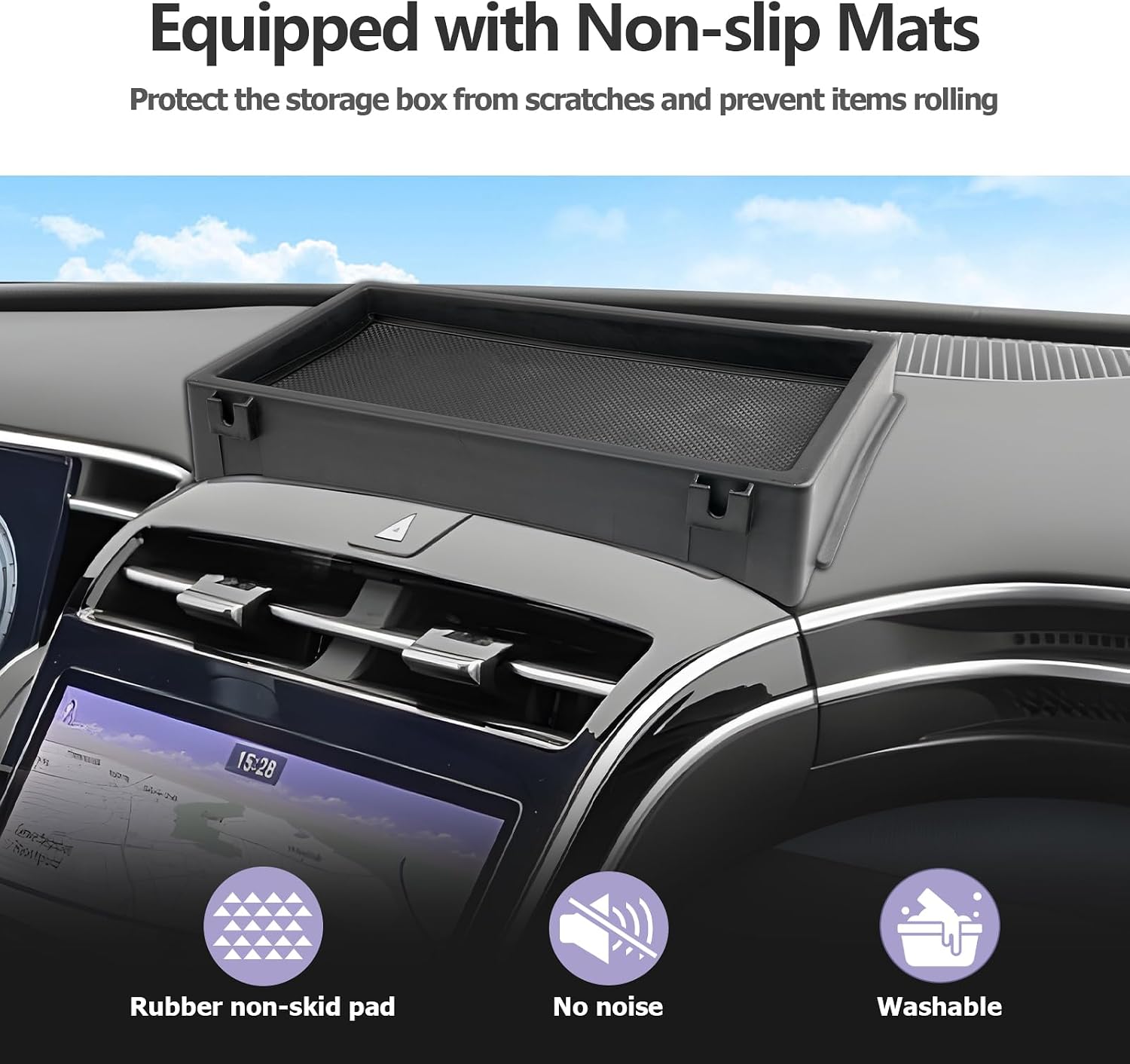 LUWU for 2024 Hyundai Santa Cruz Dashboard Center Console Organizer 2022-2024 Santa Cruz Armrest Storage Box Armrest Organizer 2024 Santa Cruz Console Organizer Tray 2023 2024 Santa Cruz Accessories image 5