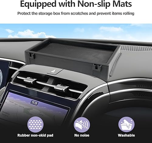 Miniatura 5 de LUWU Organizador de consola central para tablero de instrumentos Hyundai Santa Cruz 2022-2024, caja de almacenamiento para reposabrazos de Santa