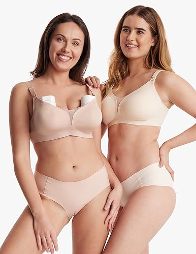 Miniatura 5 de Momcozy Sujetadores de lactancia para lactancia, FB051 Soporte de malla Sujetador de maternidad Embarazo acolchado inalámbrico transpirable Bralette