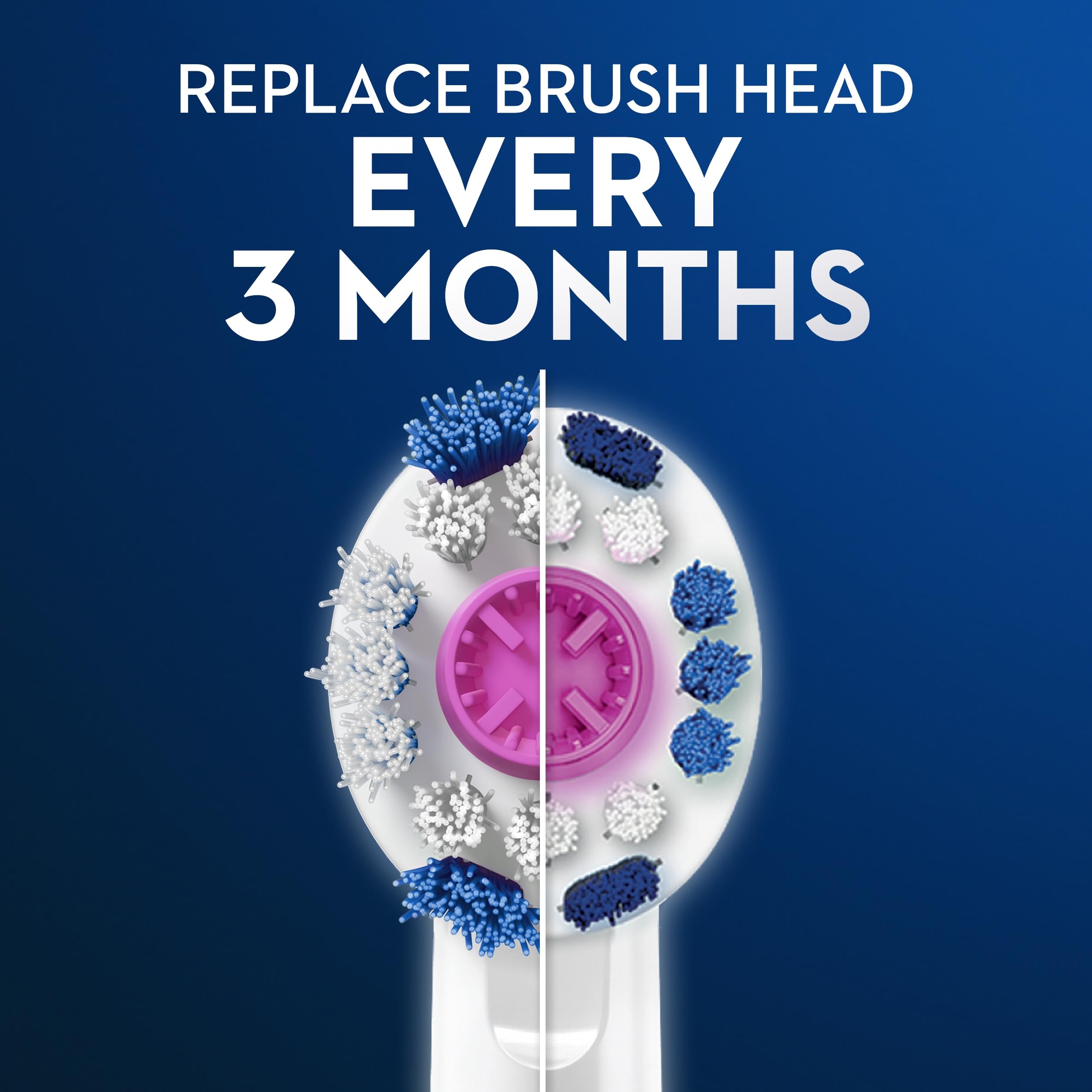 Oral-B Lot de 3 têtes de rechange pour brosse à dents électrique 3D Blanc