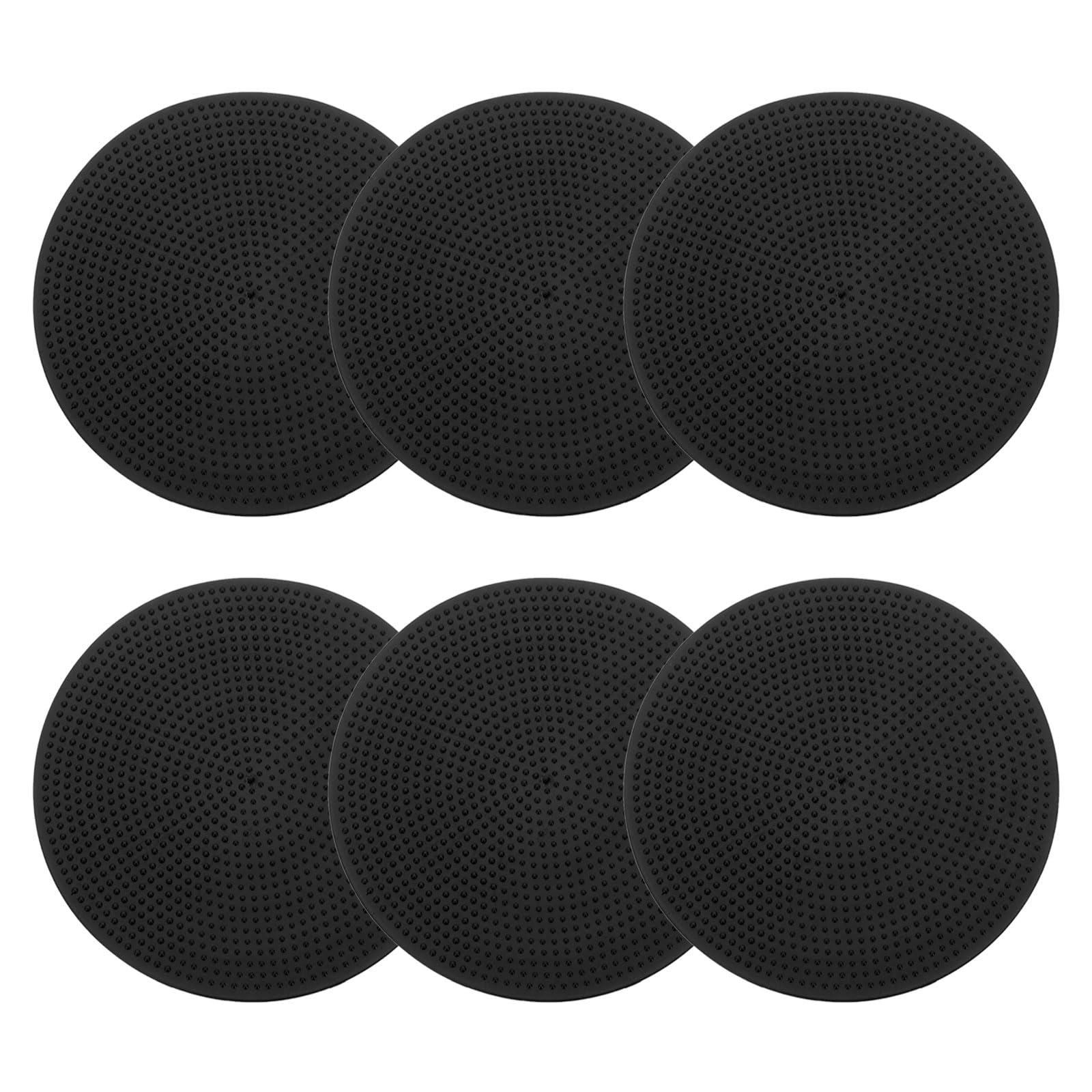 PATIKIL 9 Inch Poly Spot Markers, 6Pcs Non Slip Rubber Floor Dots with Storage Bag Flat Agility Cones for Sports Training Basketball Football
