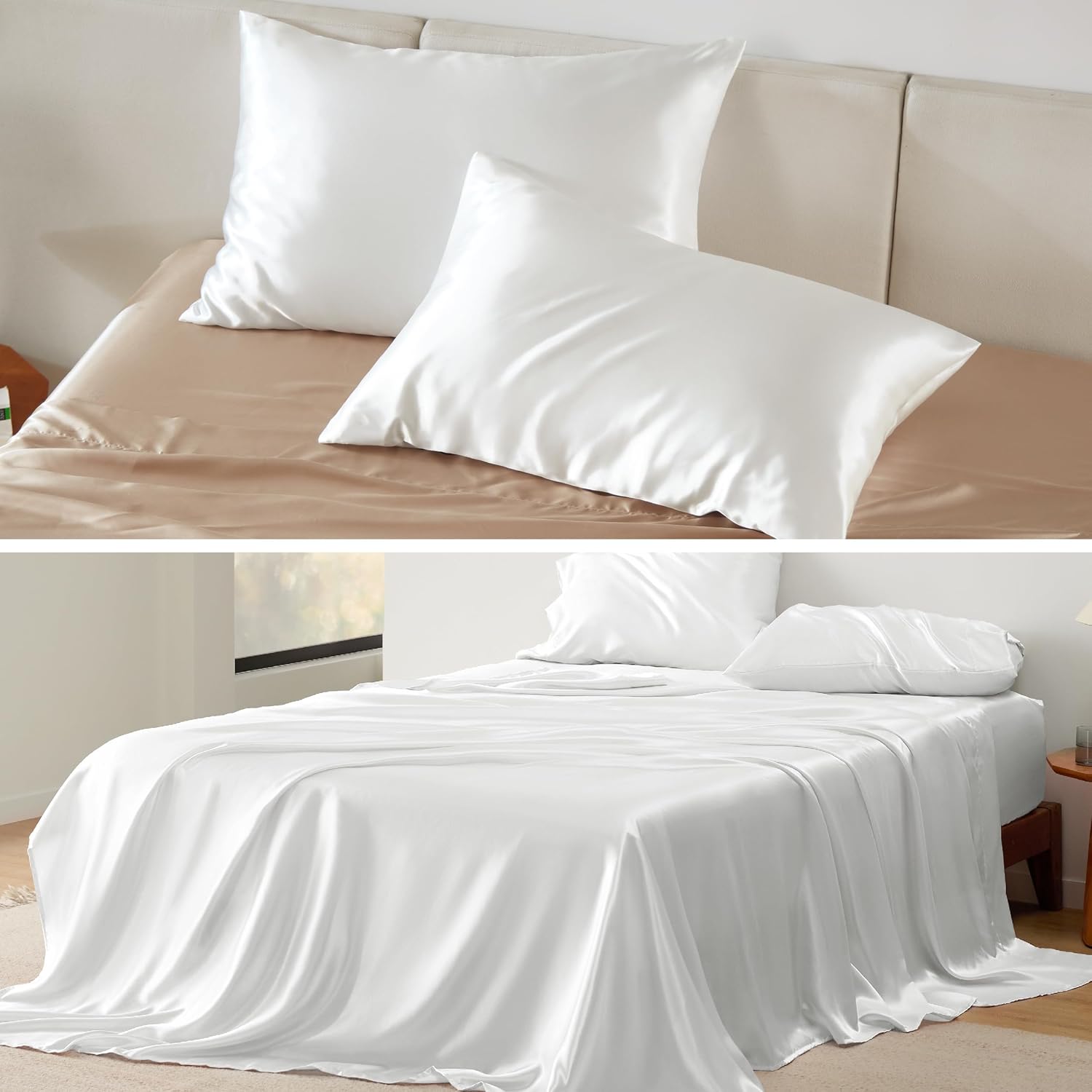 Get 6 PC Bed Sheets, 2 PC Pillowcase Bundle with 4 Pc Sheets Set