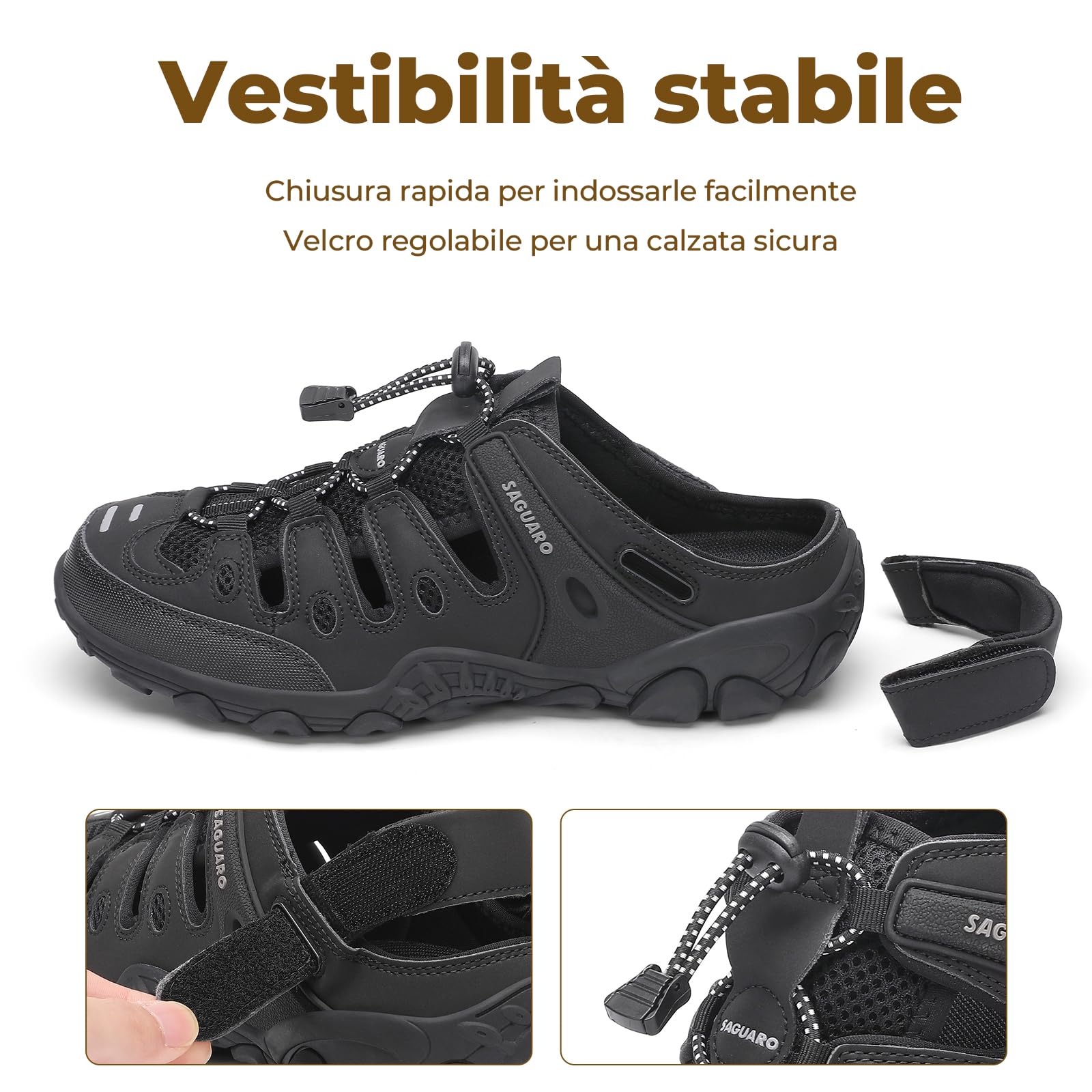 SAGUARO Sandali Donna Antiscivolo e Traspiranti, Sandali da Trekking per Escursionismo e Attività Outdoor, Taglie 36-42 EU