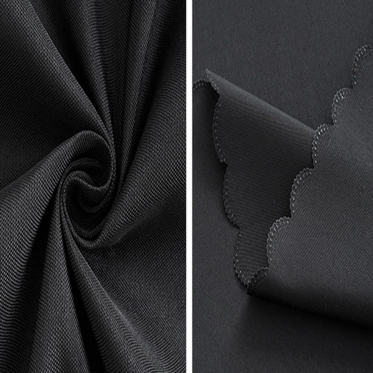 Mantel redondo resistente a las arrugas, tela satinada, elegante mantel para bodas, fiestas de cumpleaños, comedor, banquetes (negro, 238 cm, redondo)