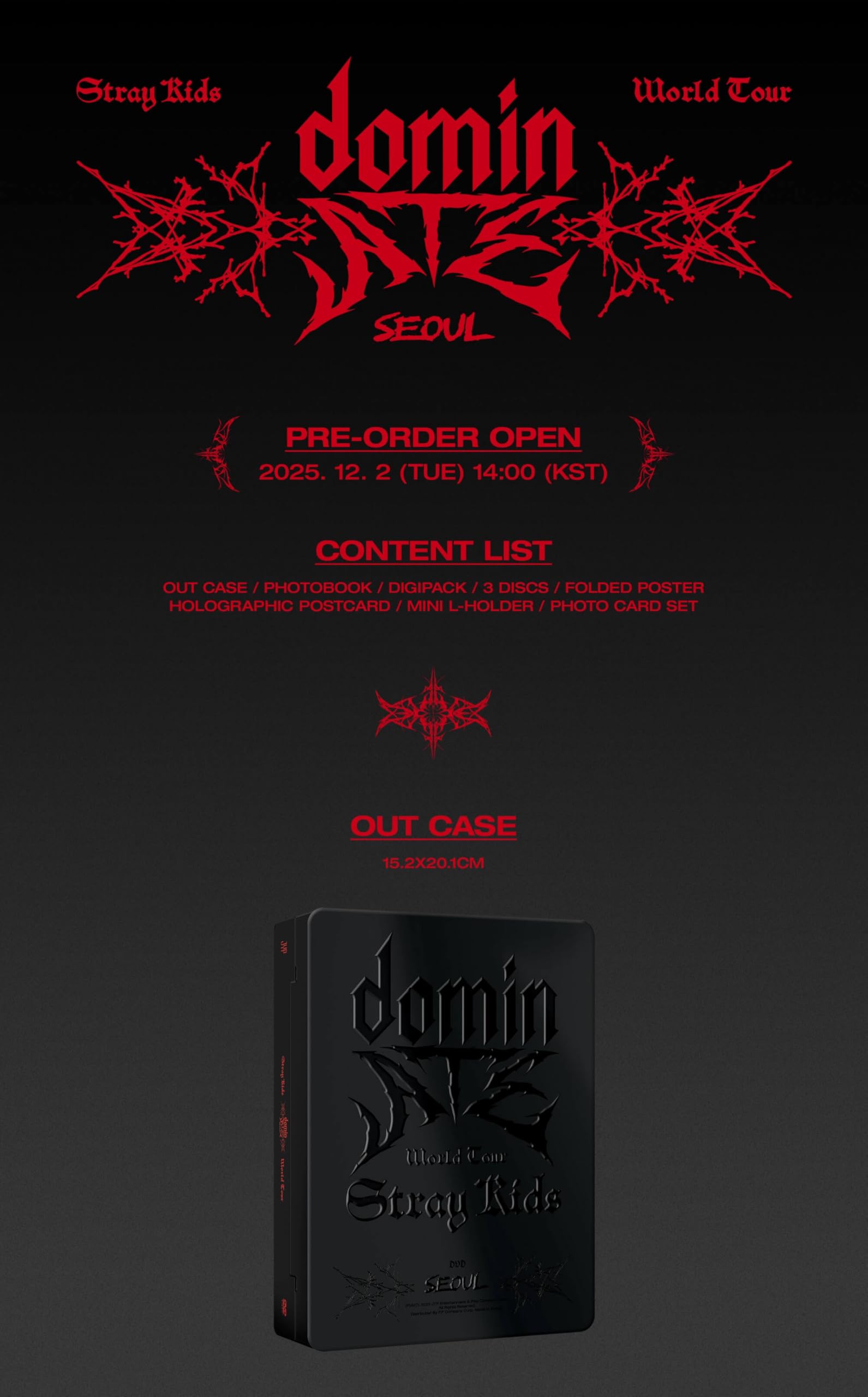 Stray Kids Stray Kids World Tour (dominATE SEOUL) Album [DVD]+Pre