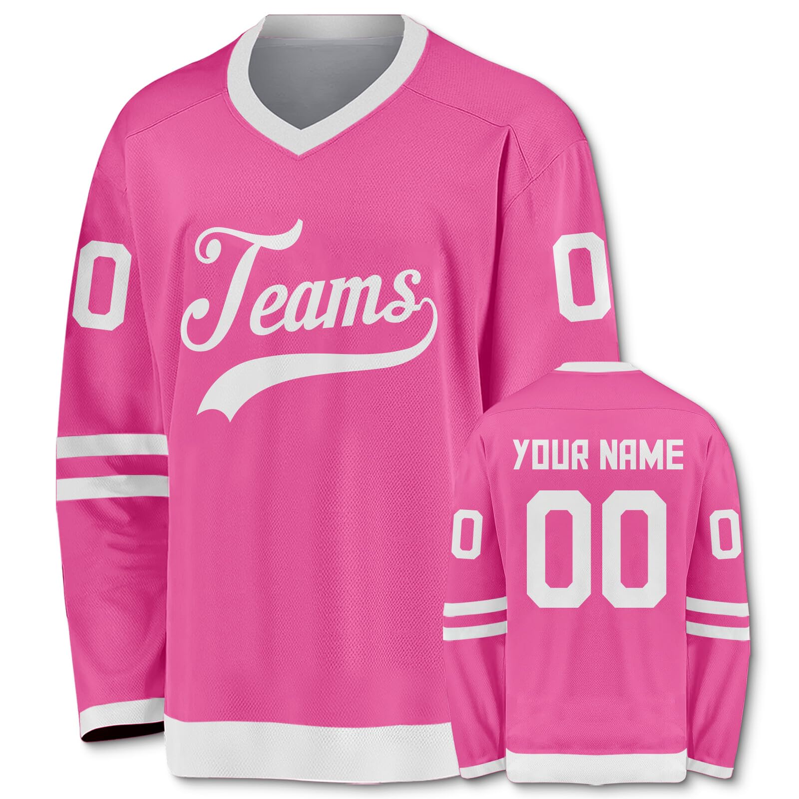 Custom Ice Hockey Jersey Hip Hop Personalized Printed Long Sleeves Hockey Jersey Custom Gift for Men Women Youth Kid
