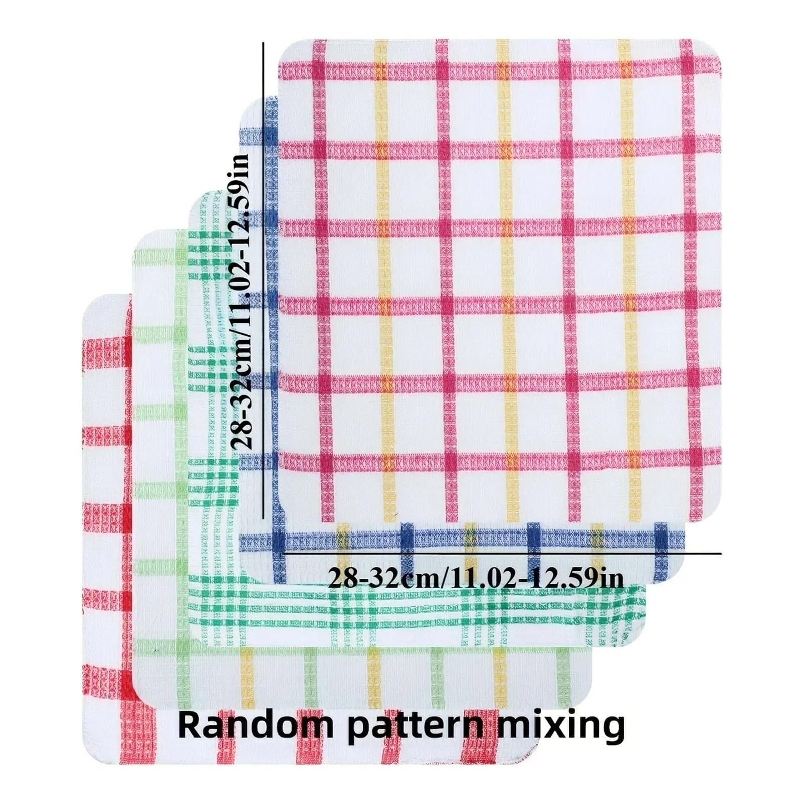 kitchen towels 1/3/5 pezzi Strofinacci classici in cotone a quadretti