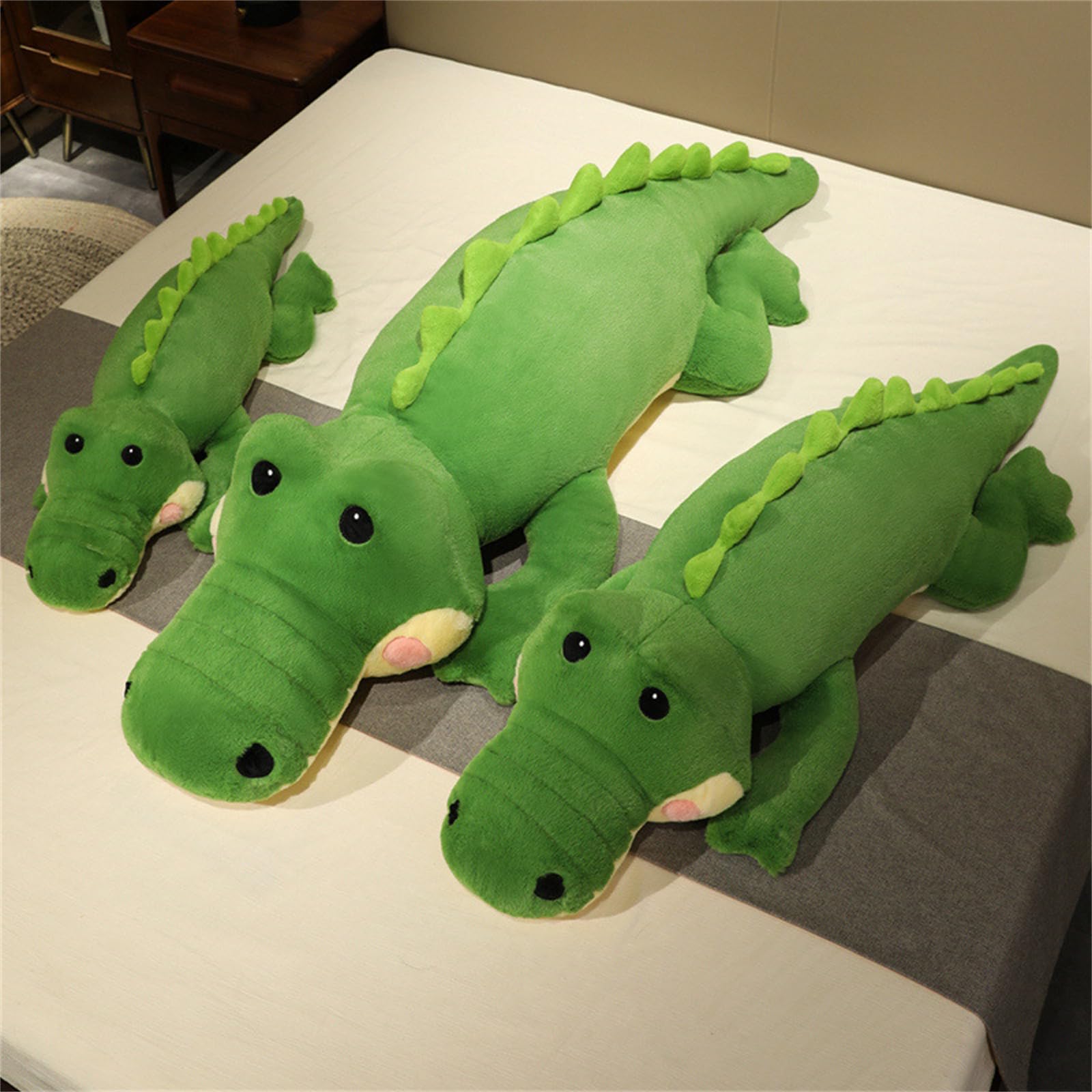 Krokodil Kuscheltier, Groß Krokodil Stofftier, Riesen Kuscheltier, Weich Und Flauschig PlüSchtiere, Krokodil PlüSch Kissen, Geschenk FüR Kinder Jungen MäDchen (lv,130cm)
