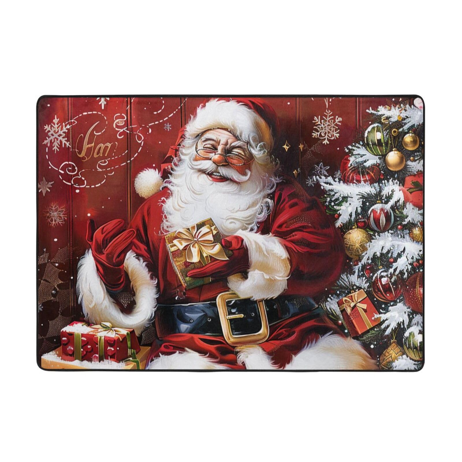 Tapis de sol Père Noël 203x147 cm idéal pour isoler la salle de jeux