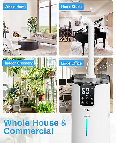 Miniatura 8 de Humidificador inteligente de 16 litros para habitación grande, humidificador para toda la casa para el hogar, 1500 pies cuadrados con