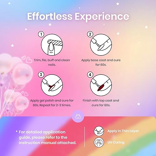 Miniatura 13 de beetles colección “Rainbow” - Kit de esmaltes de uñas en gel, de 20 colores, verde, rosa, azul, con brillantina y nude para niñas, con 3 frascos