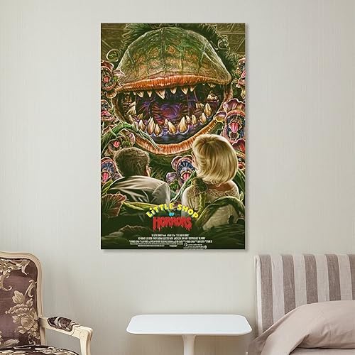 Miniatura 7 de Póster retro de película de suspenso de terror, pequeña tienda de horrores, decoración de habitación, pintura artística, lienzo impreso para pared,