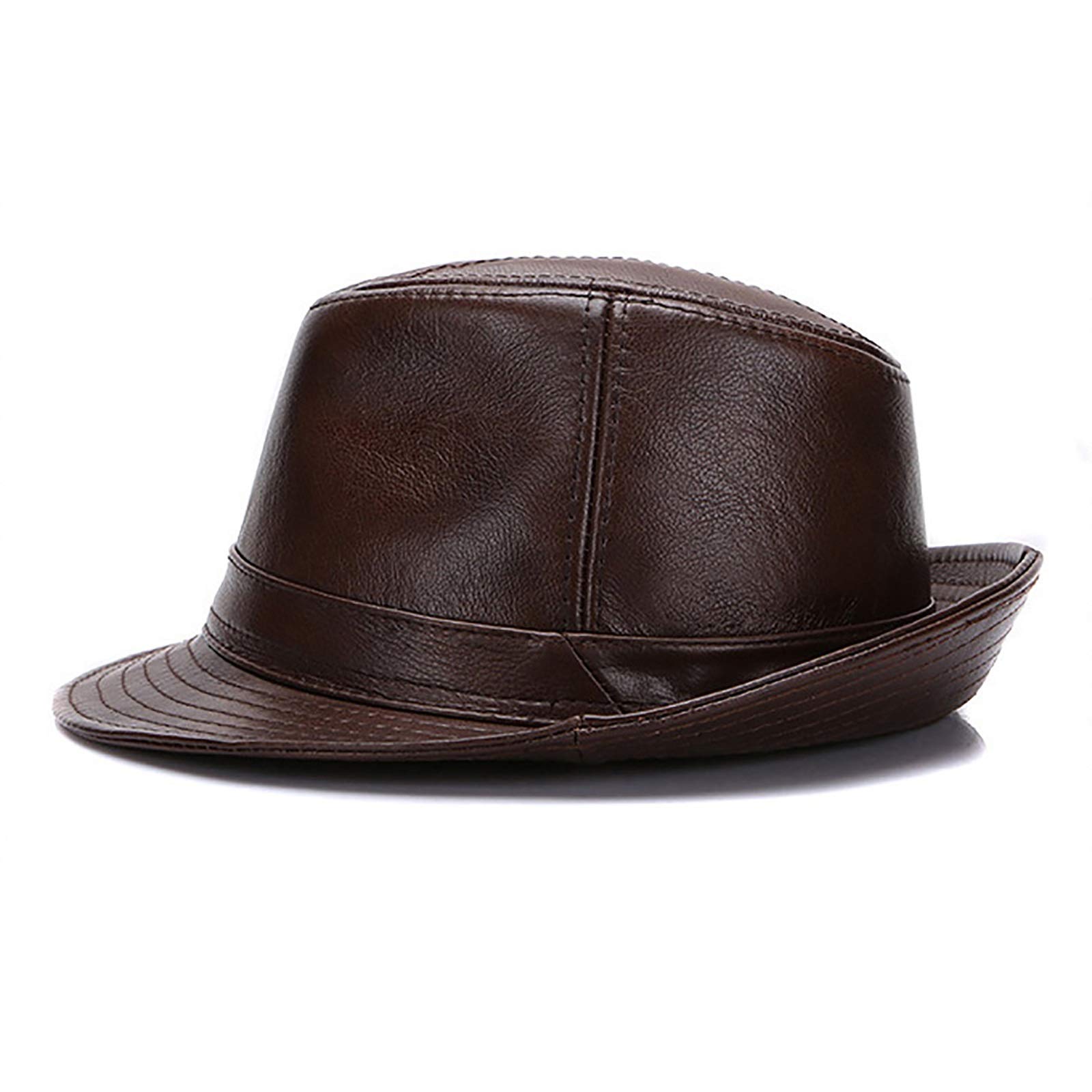 Sombreros de invierno, piel de oveja de los hombres jazz tapa de cuero corto tope top sombrero fiesta jugador vendia fedoras sombreros
