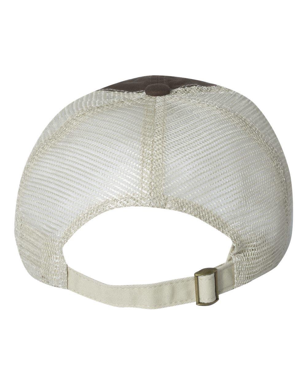 Sportsman - Contrast Stitch Mesh Cap - 3100 - Adjustable - Brown/ Stone