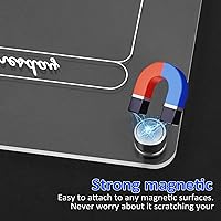 Vista 2 de NUOBESTY 2 piezas de pizarra acrílica para escribir calendario, calendario semanal de borrado en seco, organizador magnético para refrigerador