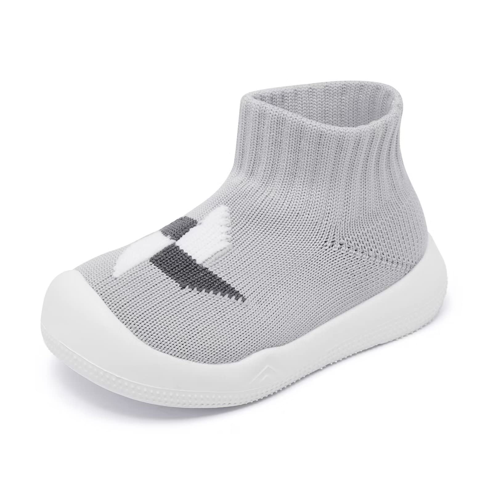 Eashi Baby Boy Girl Non-Skid Indoor Infant Walking Shoes Breathable Warm Elastic Sock Shoes with Memory Sole Protect Toes Outdoor Sneakers