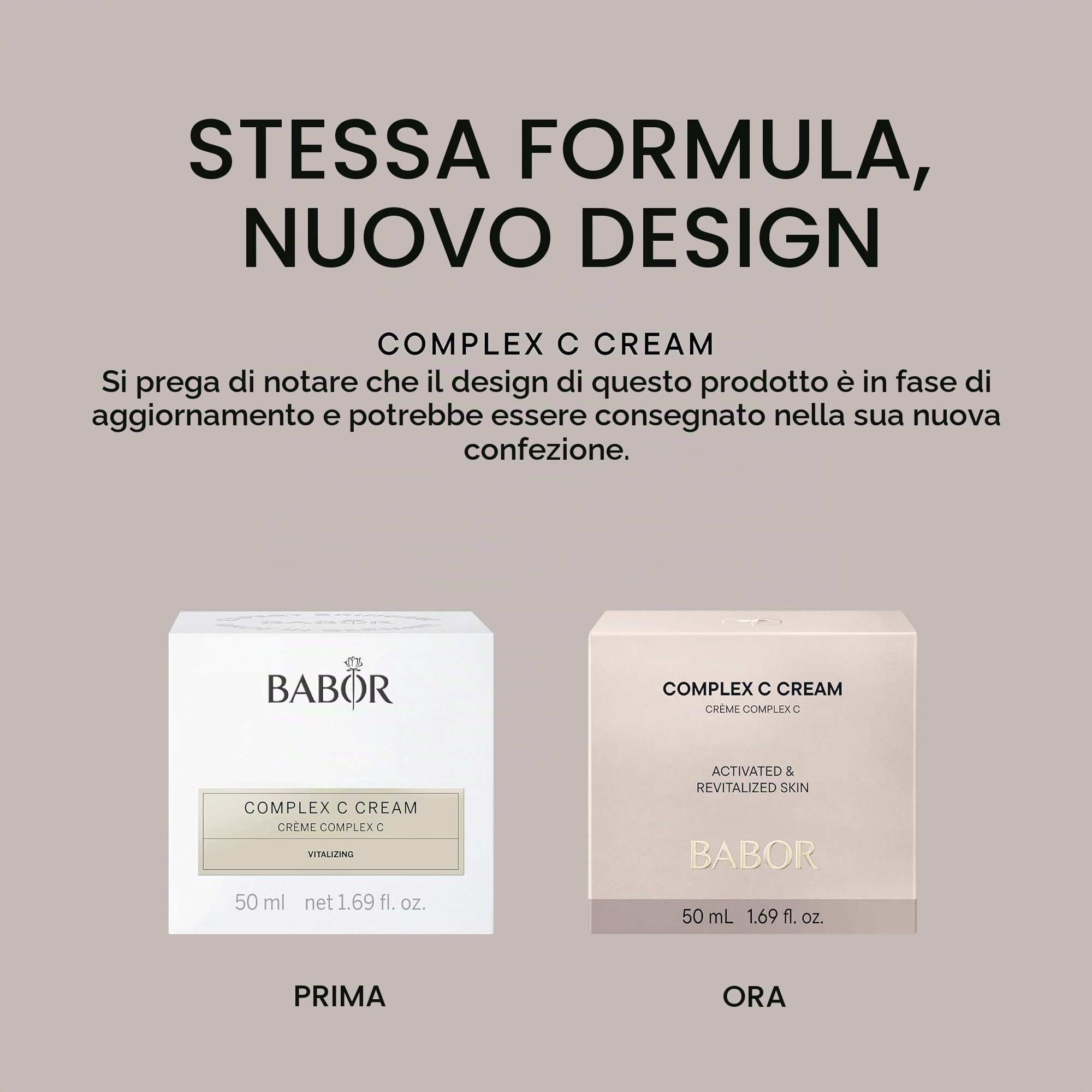 BABOR CLASSICS Complex C Cream, Crema viso ricca di vitamine per pelli stanche e affaticate, Per rafforzare la barriera protettiva della pelle, 50 ml