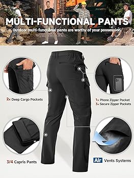 Close-up view of Moosehill hiking pants showing pocket detail and fabric texture