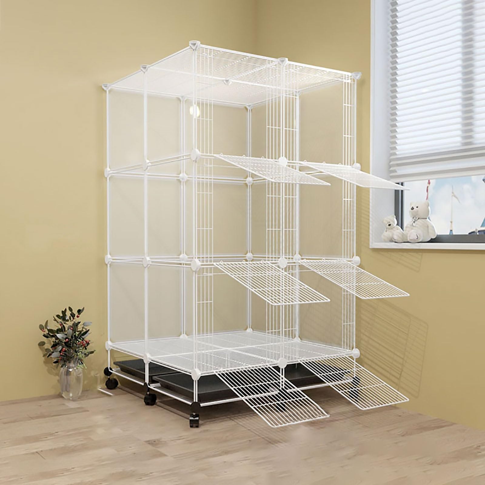 HTTGDGDH Bird Cages Parrot Cage Diy Flight Cage Parakeet Cage Conure Bird Cage Cockatiel Bird Cage Budgie Cage Canary Lovebird Finch Cage,70x70x123cm