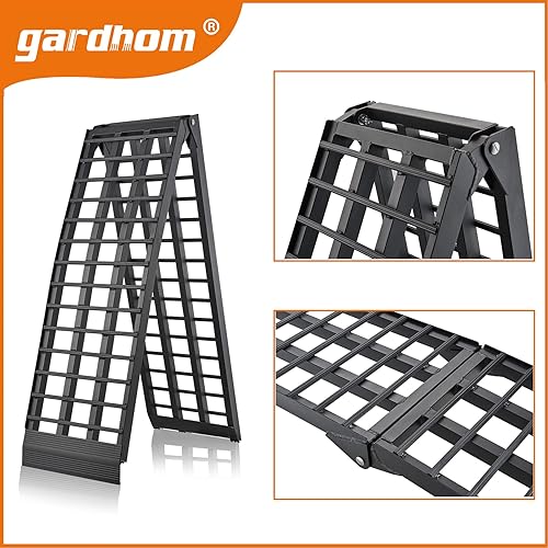 Miniatura 5 de Gardhom - Rampa de alta resistencia de 1500 libras de capacidad para camionetas, 8 pies, 94 x 17.7 pulgadas, de aluminio, plegable, cuatrimotos,