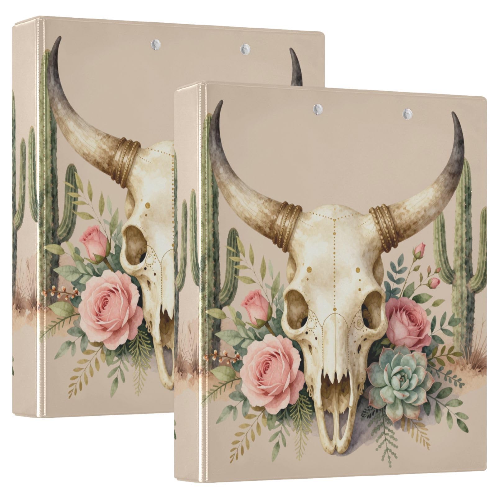 Porte-documents avec porte-bloc intégré Style western Boho Chic Buffalo