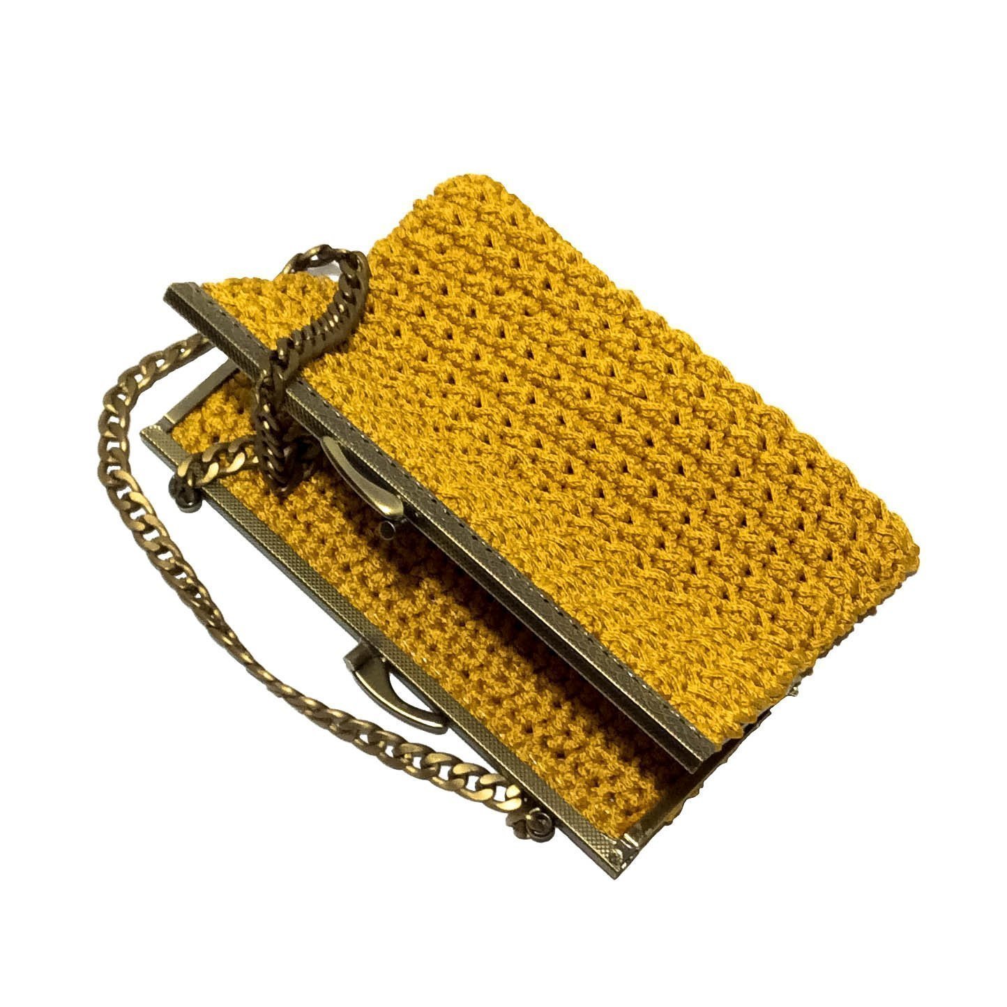 NINA Handmade in Italy Clutch für Damen. Gold. Evening gold clutch
