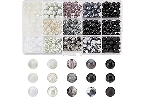 15 Colors Fancy Black White Beads - Sculpting your Next Jewelry Masterpiece