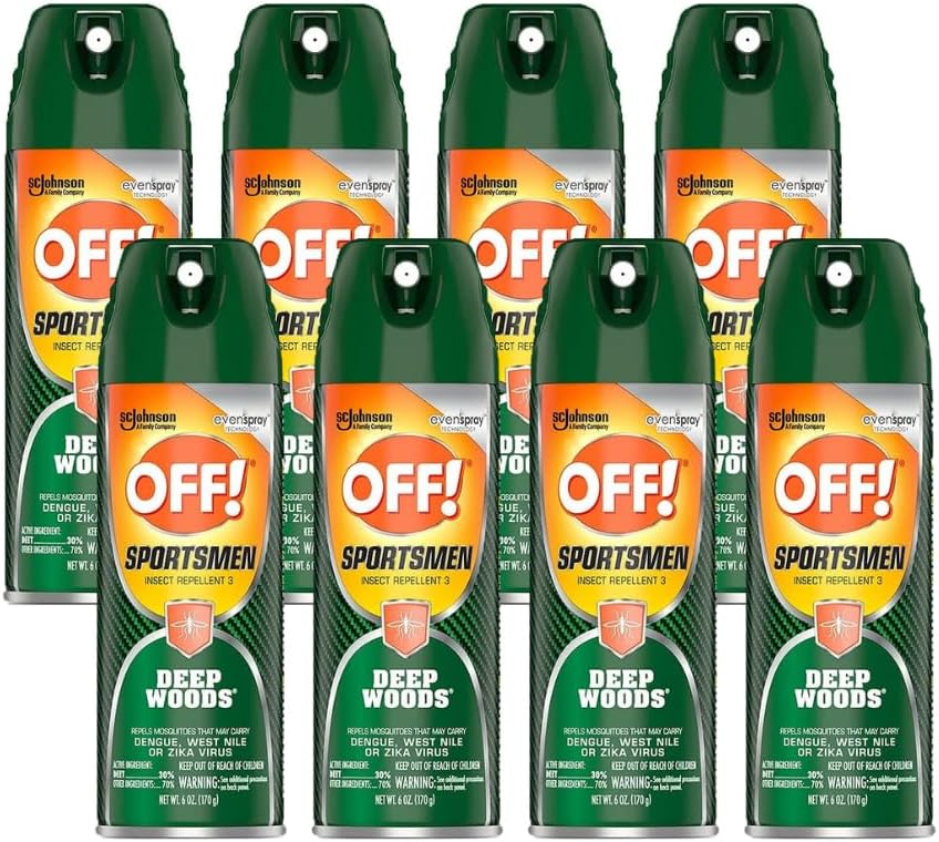 Off! Deep Woods Sportsman Insect Spray 6 Ounce (Pack of 8