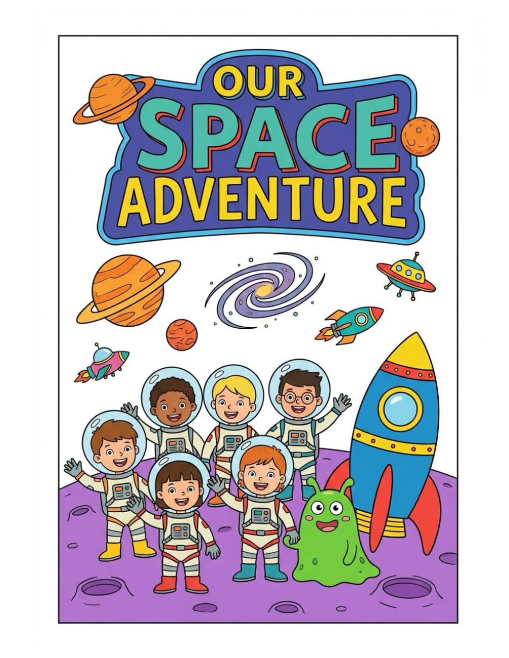 Space Adventure: Children's Colouring Book