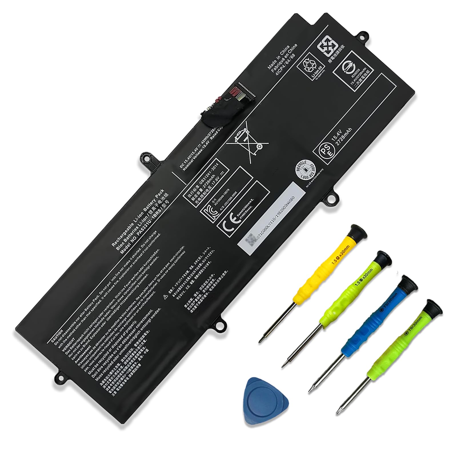 42Wh PA5331U-1BRS Laptop Battery for Toshiba Dynabook Portege A30-E X30L-G