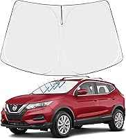 Vista 14 de Proadsy 2025 - Parasol para parabrisas actualizado con ajuste personalizado para Nissan Rogue 2014-2020, protector plegable de 4 capas