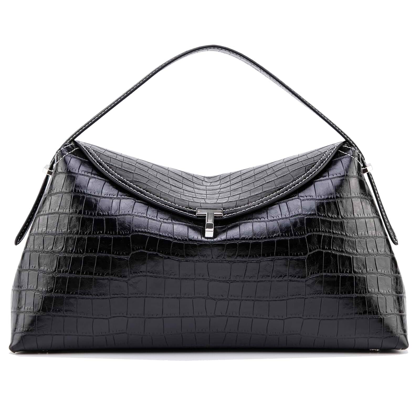 NGGU Women's Microfiber Leather Crossbody Bags, T Lock Handbags