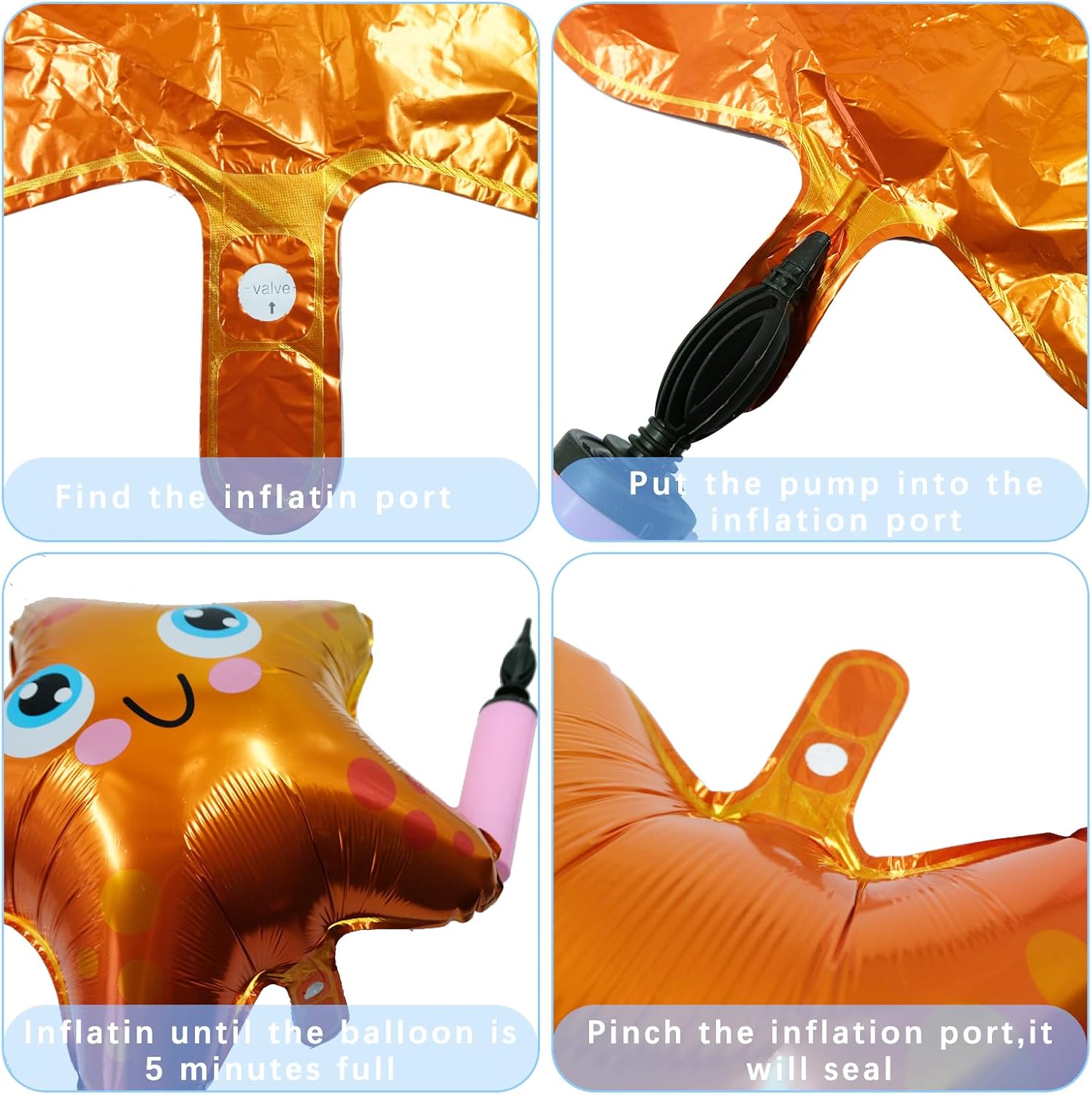 9 Pcs Under The Sea Animal Balloons,Sea Creature Fish Dolphin Ocean Foil Balloon,Ocean Theme Party Decorations - Image 3